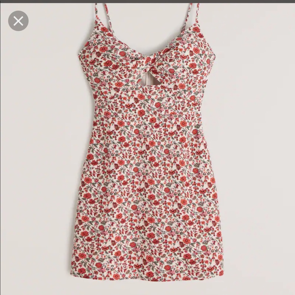 ABERCROMBIE Twist Front Cutout Mini Dress